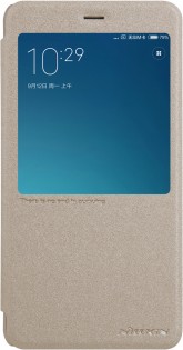 Чехол книжка с окошком Nillkin Sparkle Series для Xiaomi Redmi Note 4 Gold SP-LC HM